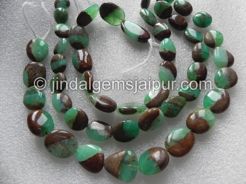 Bio Green Opal Far Plain Nuggets Shape Beads
